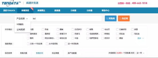 Topay 钱包(中国),商情发现,tendata,一键搜索,外贸企业,外贸通,客户开发
